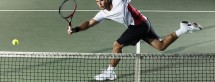 Young man playing tennis