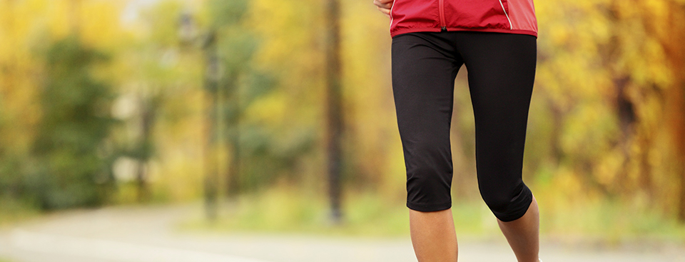 Runner legs and running shoes