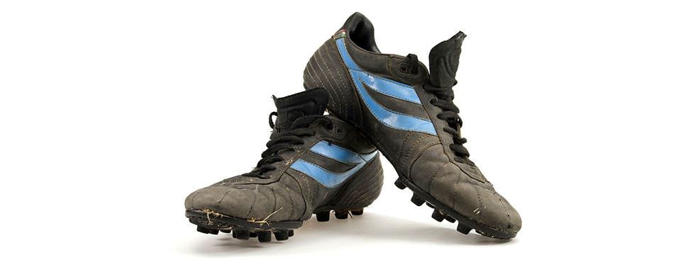 old soccer shoes